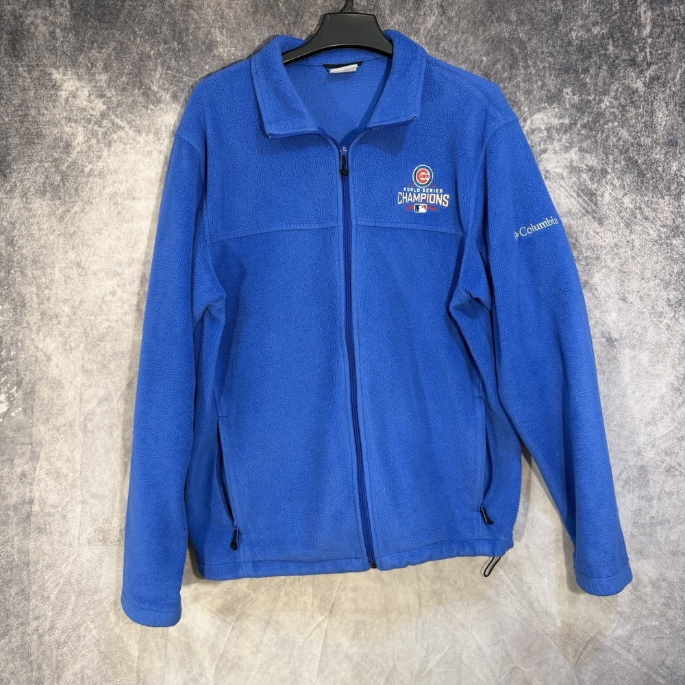 Chicago Cubs MLB Full Zip Fleece Jacket World Series Champions- Unisex size L